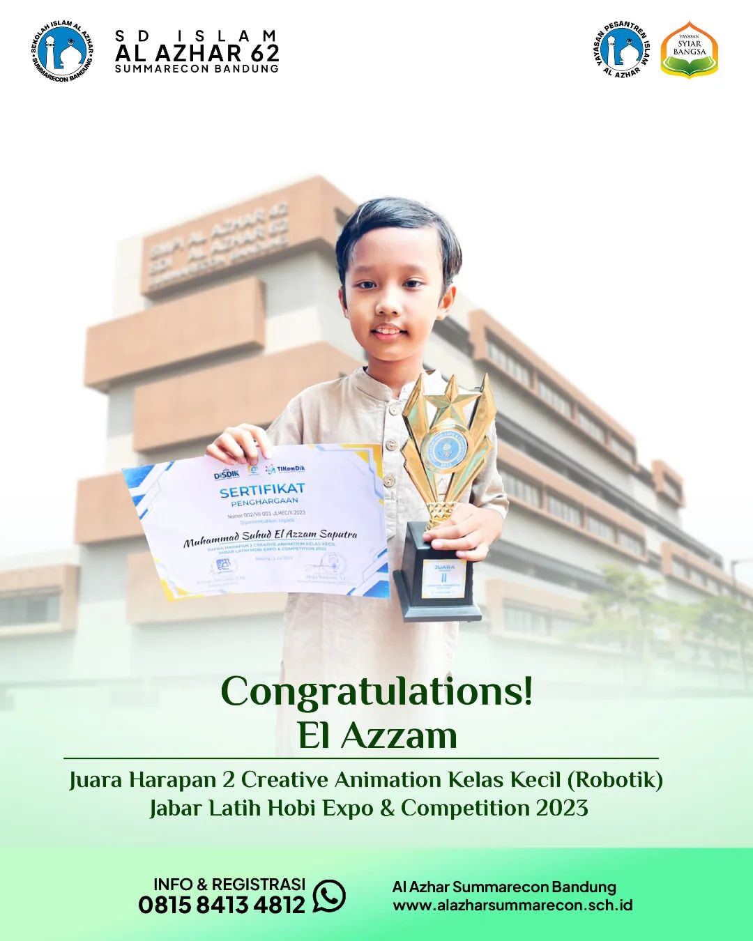 Congratulations! Muhammad Suhud El Azzam Saputra